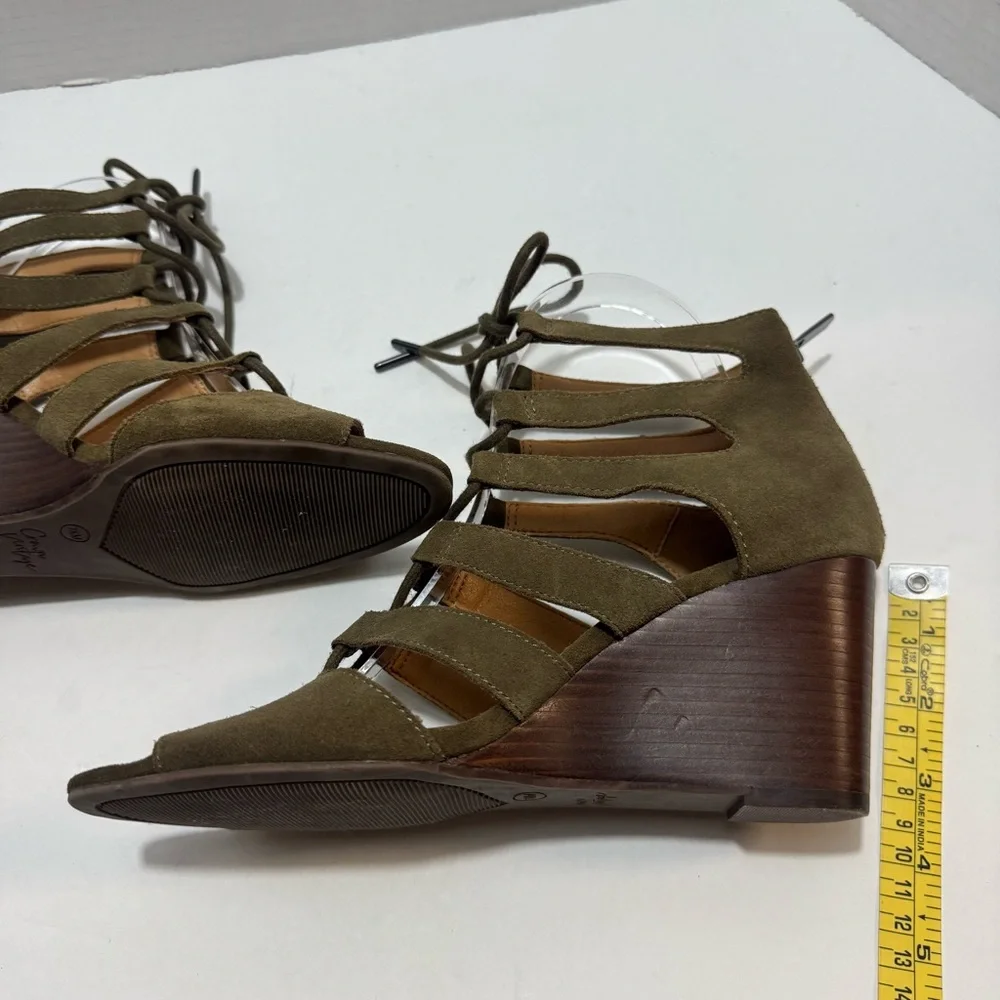 Crown Vintage Khaki‎ Wedge Sandals